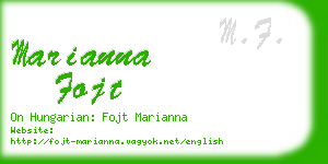 marianna fojt business card